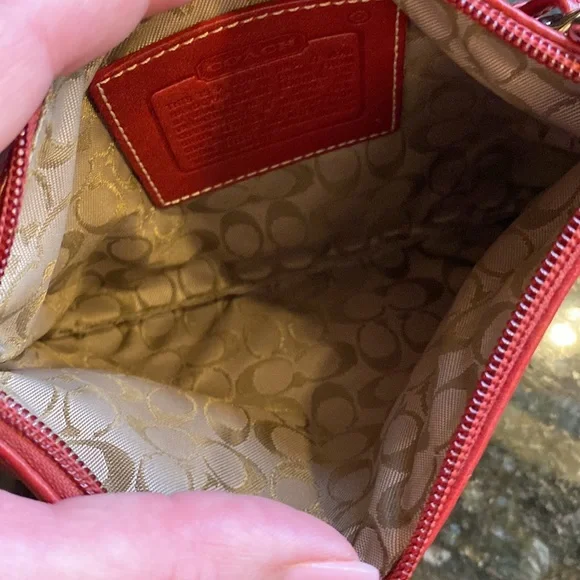Coach Red Leather Wristlet - Picture 9 of 10